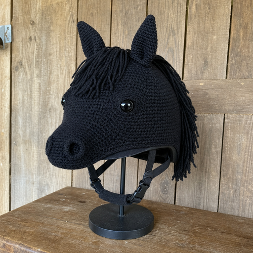 The Black Beauty — Handmade Horse Helmet Cover